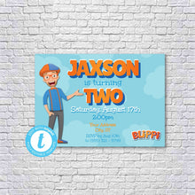 Load image into Gallery viewer, Blippi Birthday Party Invitation