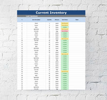 Load image into Gallery viewer, Home and Office Cleaning Business Inventory Management Spreadsheet
