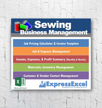 Load image into Gallery viewer, Sewing &amp; Alterations Business Management Software + Order Pricing Calculator | Excel Spreadsheet