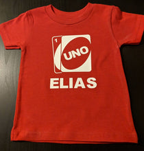 Load image into Gallery viewer, UNO Card Game 1st Birthday T-Shirt or Onesie