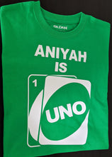 Load image into Gallery viewer, UNO Birthday Party Family T-Shirts