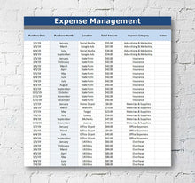 Load image into Gallery viewer, Home and Office Cleaning Business Expenses Management Spreadsheet