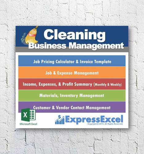 Home and Office Cleaning Business Management Spreadsheet