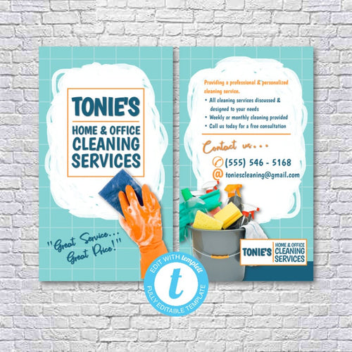 Cleaning Services Home & Office Business Card