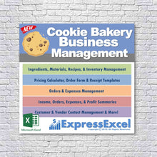 Load image into Gallery viewer, Cookie Decorating Bakery Business Management Software + Pricing Calculator | Microsoft Excel Spreadsheet