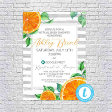 Load image into Gallery viewer, Citrus Theme Baby Shower Invitation