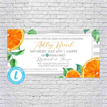 Load image into Gallery viewer, Citrus Theme Baby Shower Invitation
