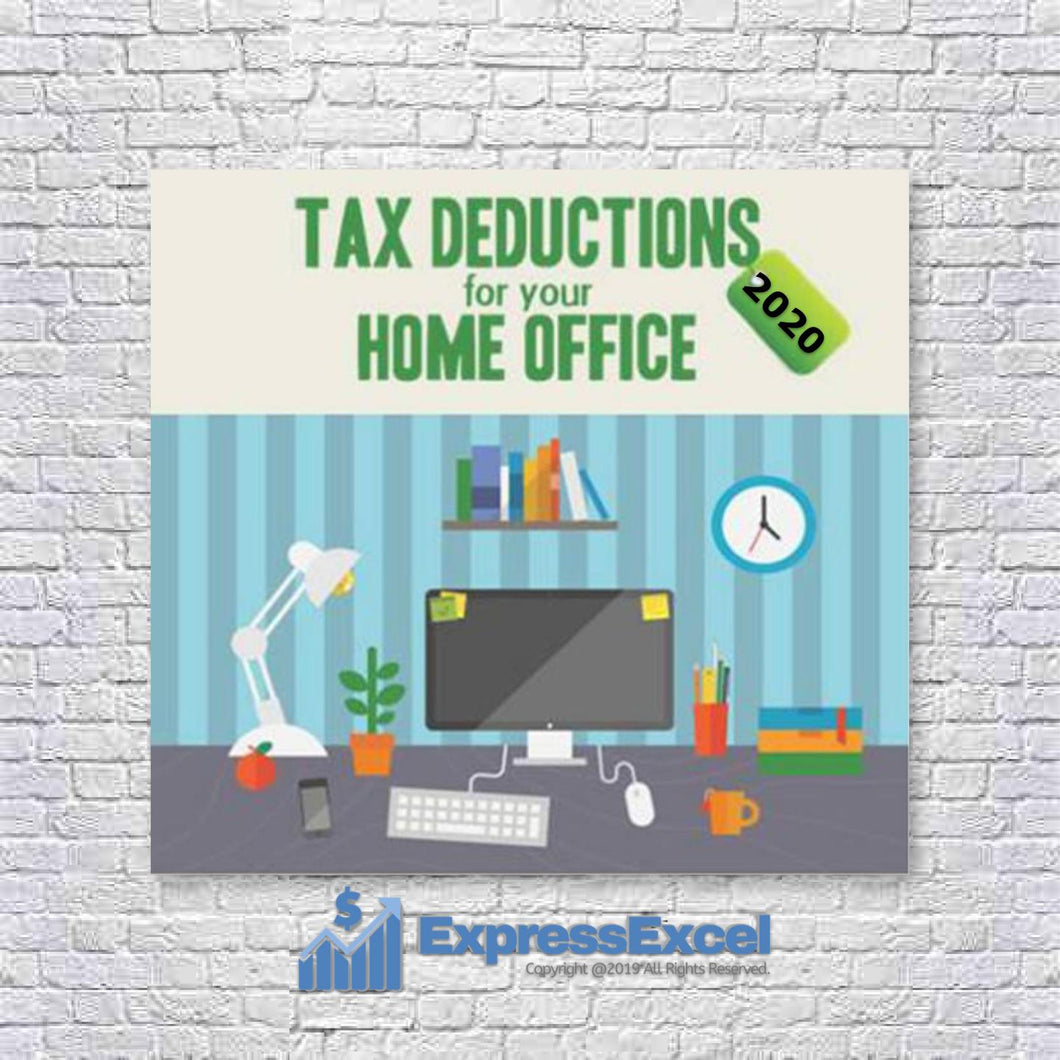 Home Office Deduction Tax Tracking Tax Write-off Calculator Excel Spreadsheet