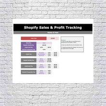 Load image into Gallery viewer, Shopify Sales &amp; Profit Tracking + Break Even Calculator | Microsoft Excel Spreadsheet