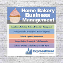 Load image into Gallery viewer, Home Bakery Business Management Spreadsheet Software