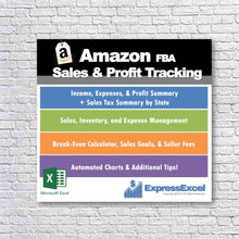 Load image into Gallery viewer, Amazon FBA Seller Sales &amp; Profit + Break Even Calculator | Excel Spreadsheet