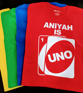 UNO Birthday Party Family T-Shirts