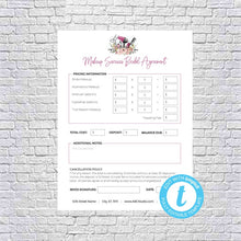 Load image into Gallery viewer, Makeup Artist Bridal or Event Agreement Contract Template
