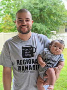 The Office inspired Regional Manager + Assistant to the Regional Manager Shirt Father's Day Gift Set