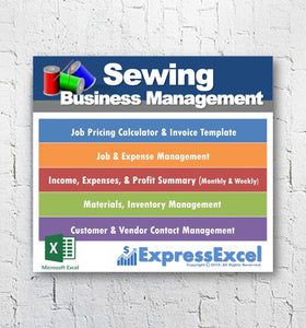 Sewing & Alterations Business Management Software + Order Pricing Calculator | Excel Spreadsheet